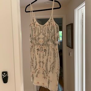 Adrianna Pappell Beaded Mini Dress